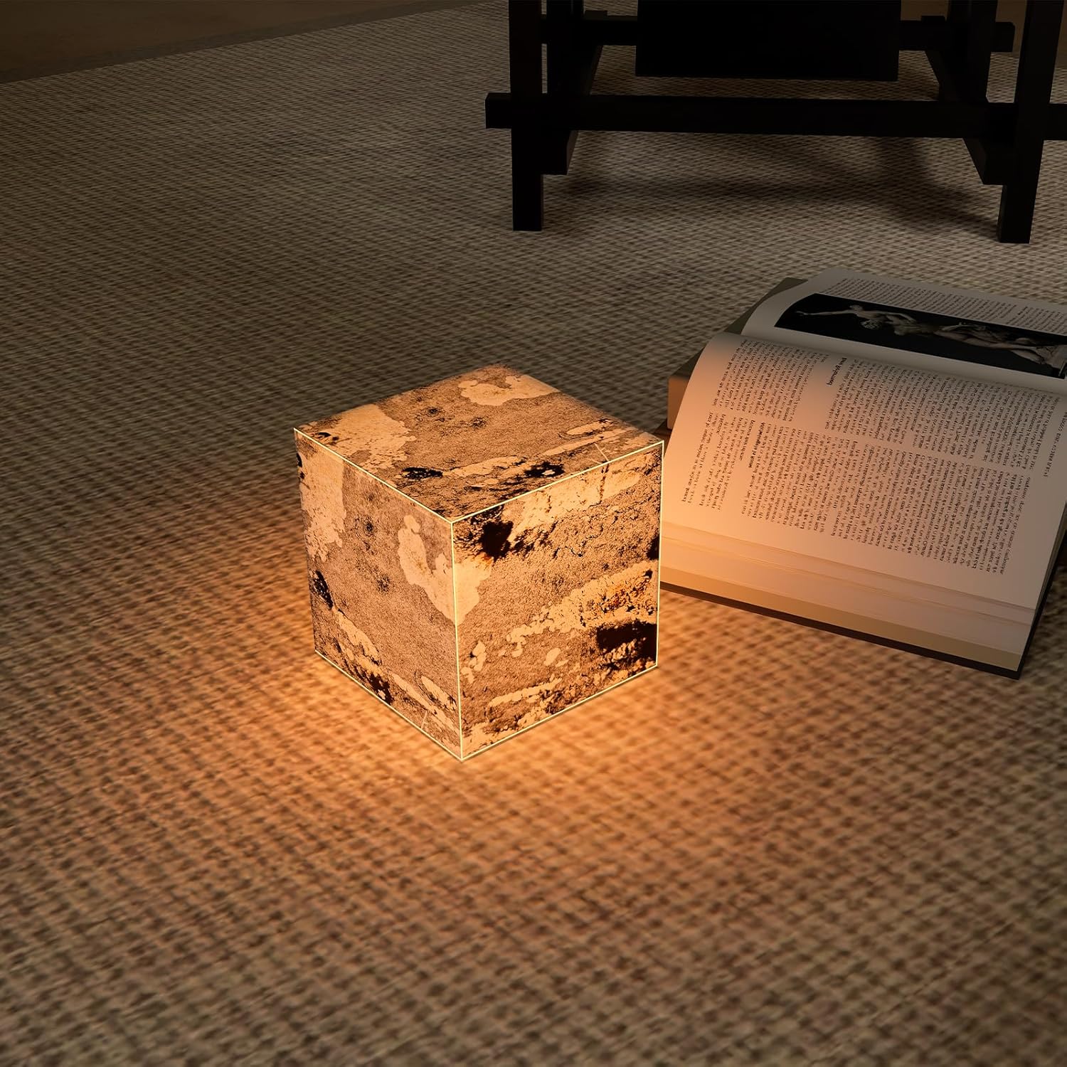 Stone Lamp for Bedroom Handcrafted Ultra-thin Natural Stone