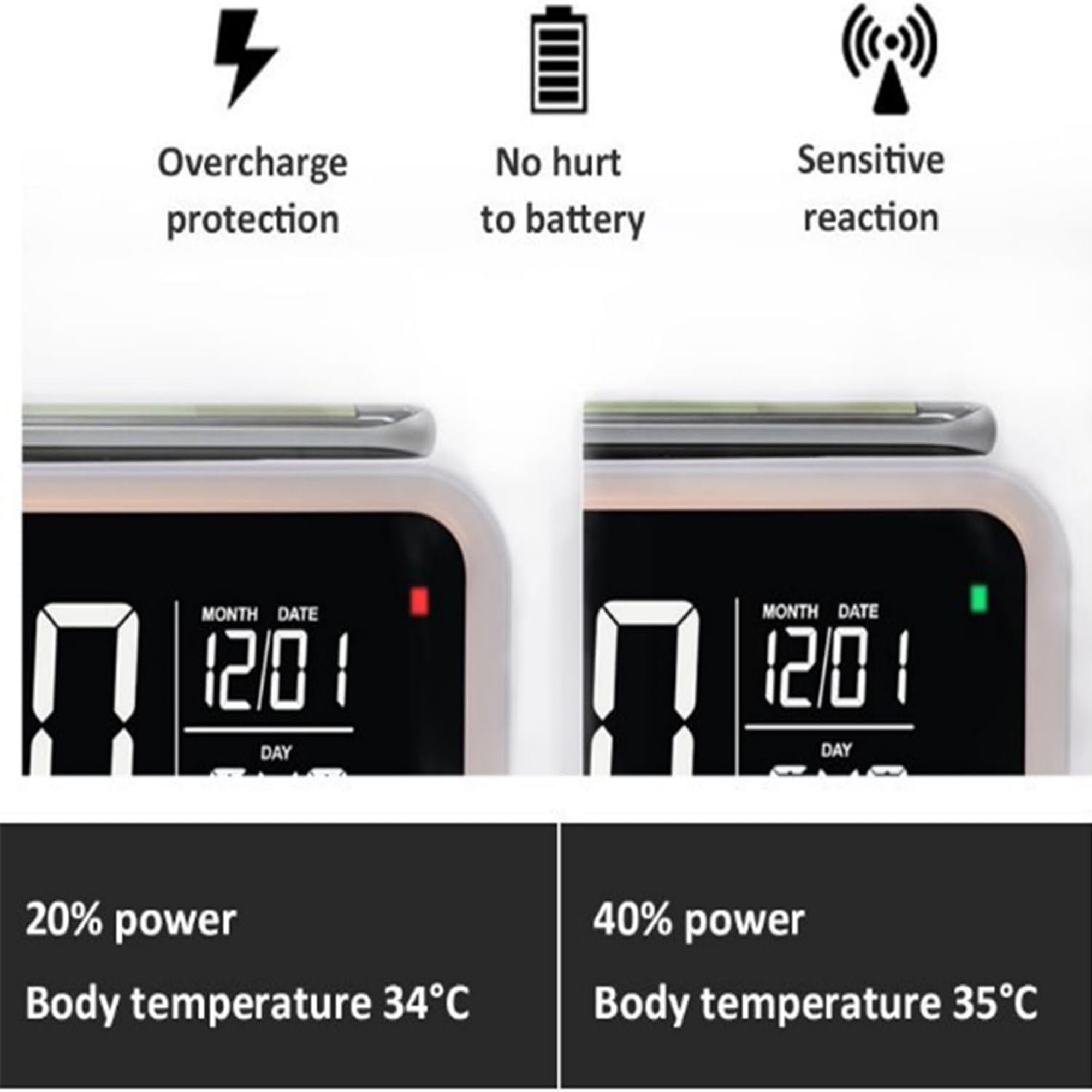 Wireless Charger Bedside Lamp with Alarm Clock