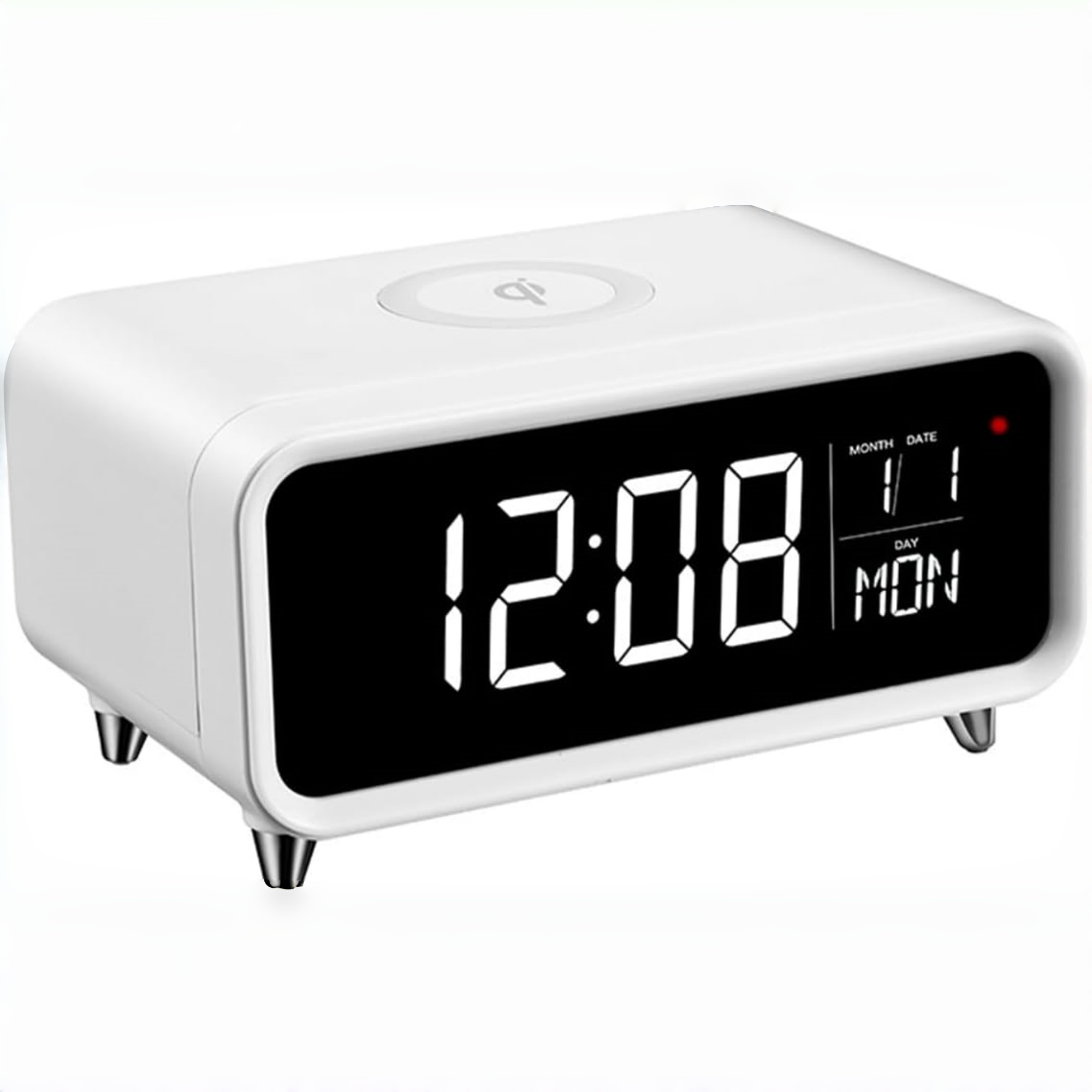 Wireless Charger Bedside Lamp with Alarm Clock