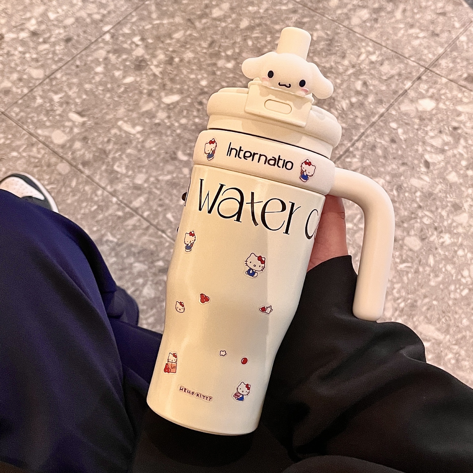 Large Capacity Straw Water Bottle