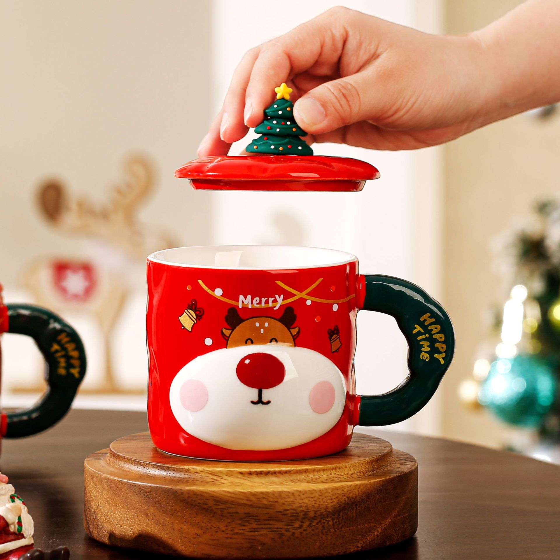 Christmas Reindeer Ceramic Mug