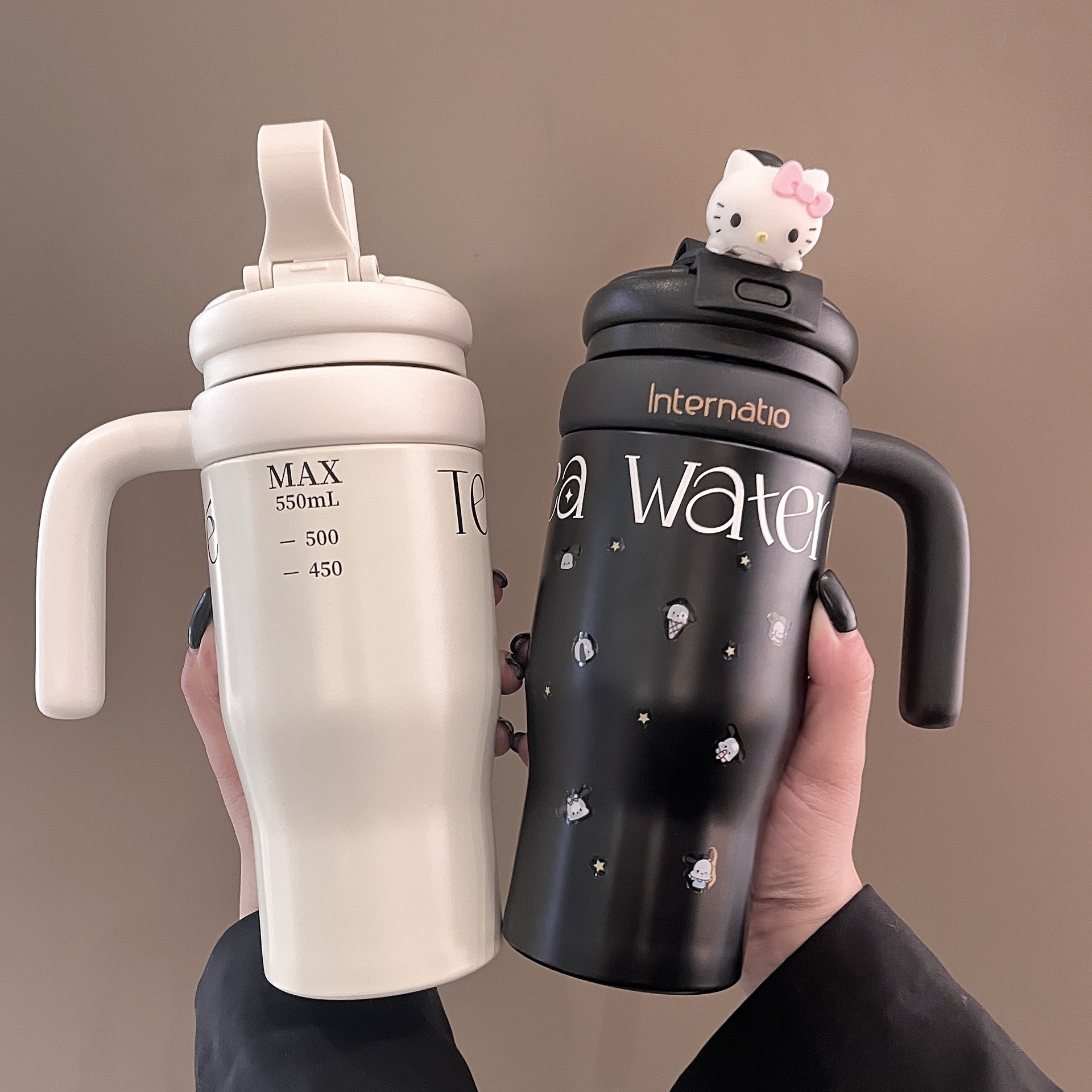 Large Capacity Straw Water Bottle