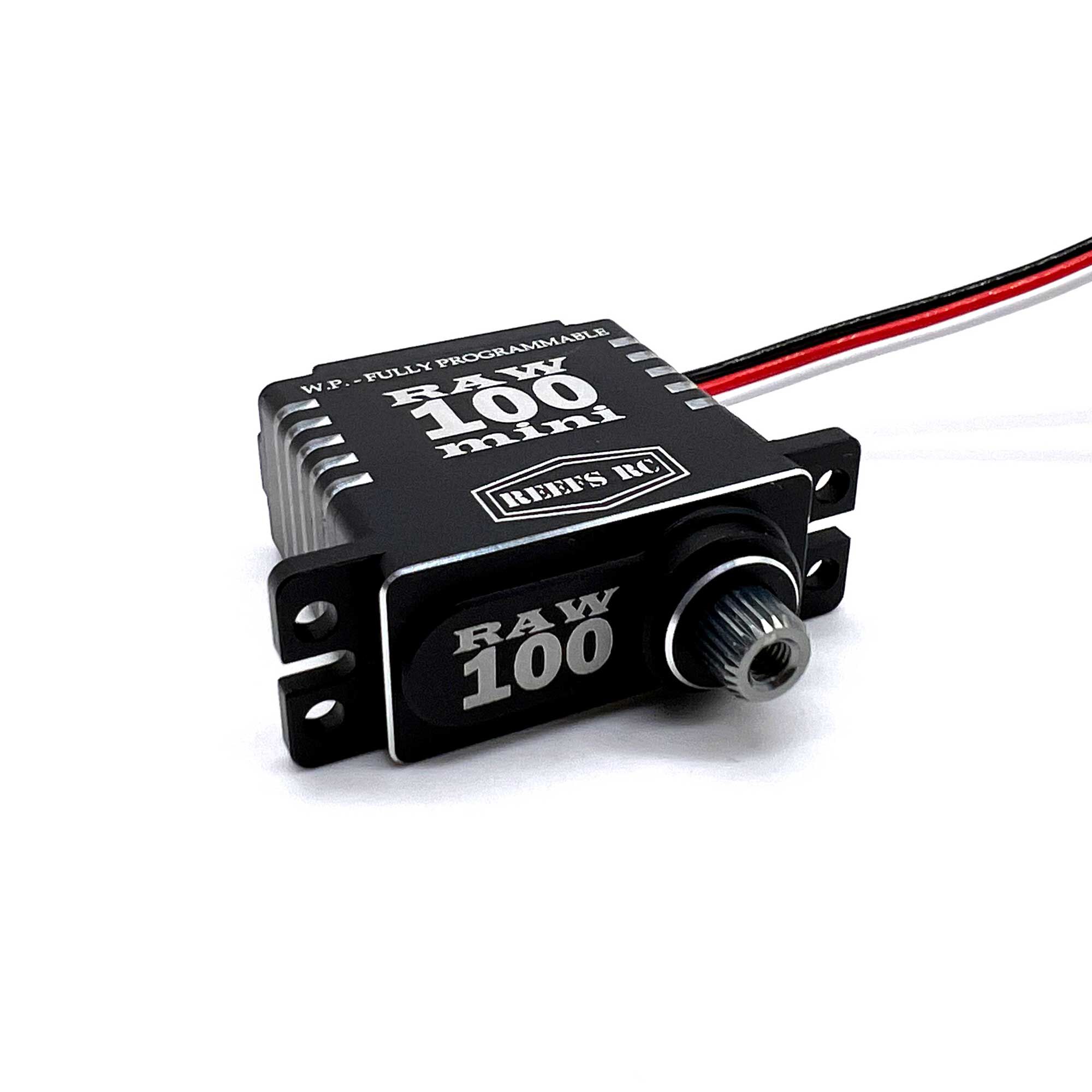 REEFS RC RAW 100 Mini Digital Metal Gear Waterproof Programmable Servo, Black