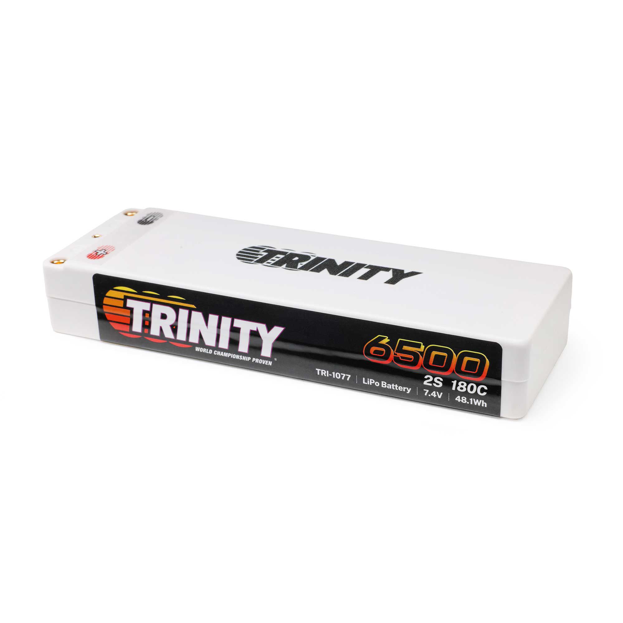 Trinity/Epic 7.4V 6500mAh 2S 180C Stick LiPo Battery: 5mm Bullets