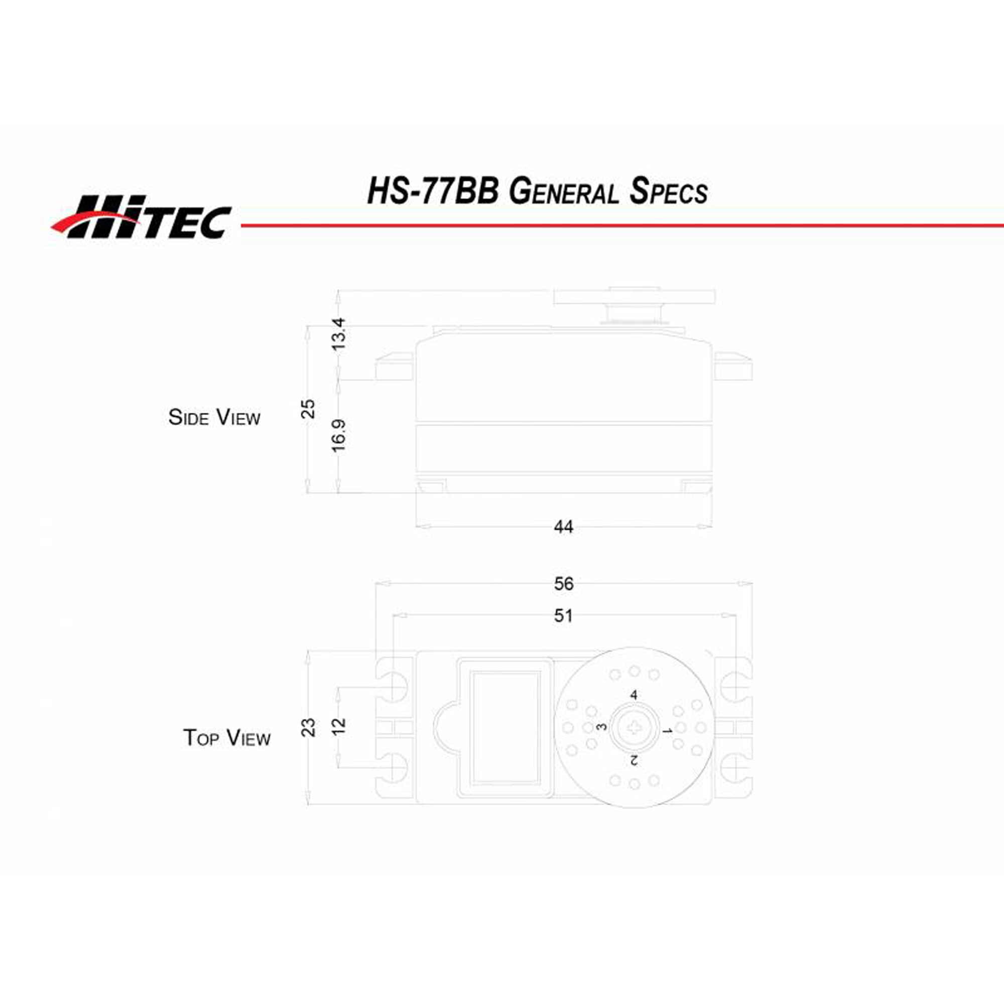 Hitec RCD Inc. HS-77BB Standard Analog Low Profile Servo