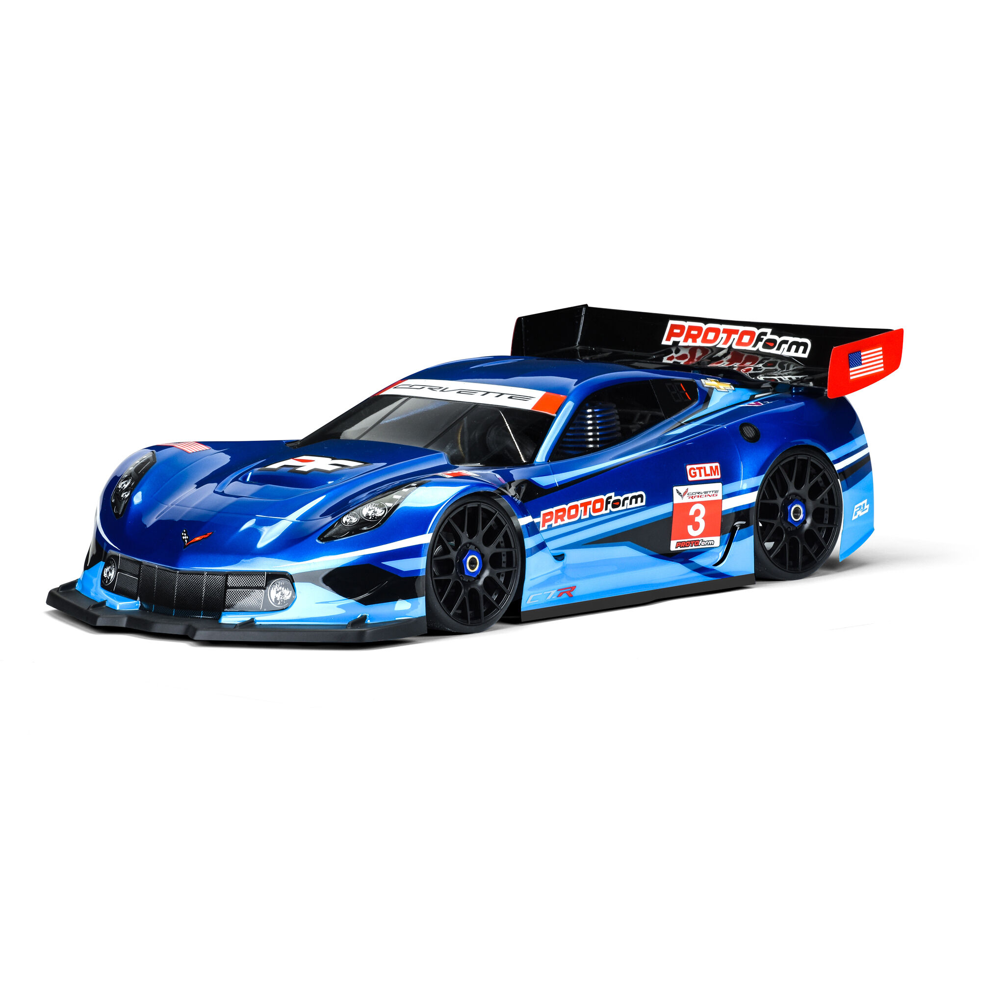 PROTOform 1/8 Chevrolet Corvette C7.R Clear Body: 1:8 GT (Short Wheelbase)