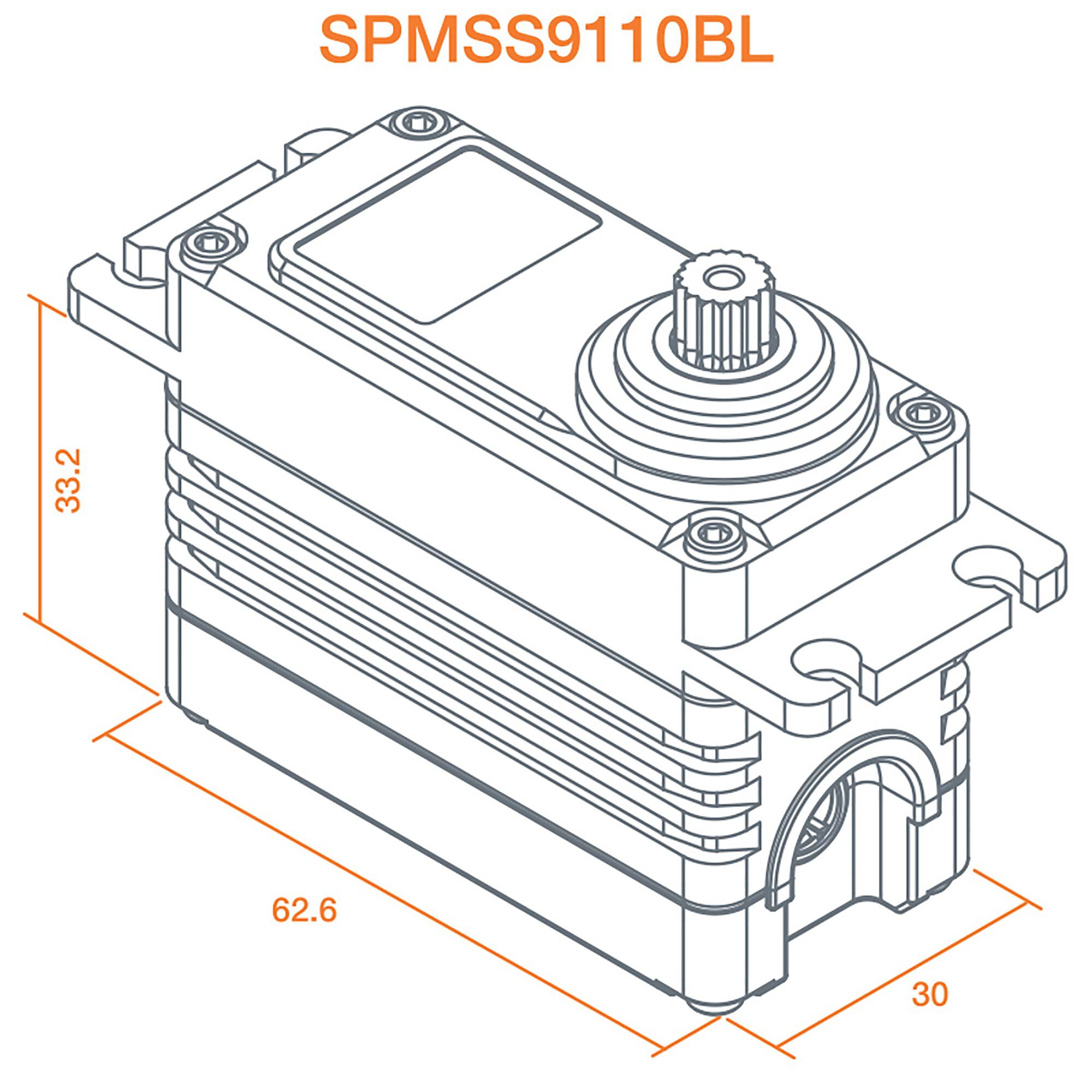Spektrum S9110BL 1/5 Digital HV High Speed Brushless Metal Gear Surface Servo