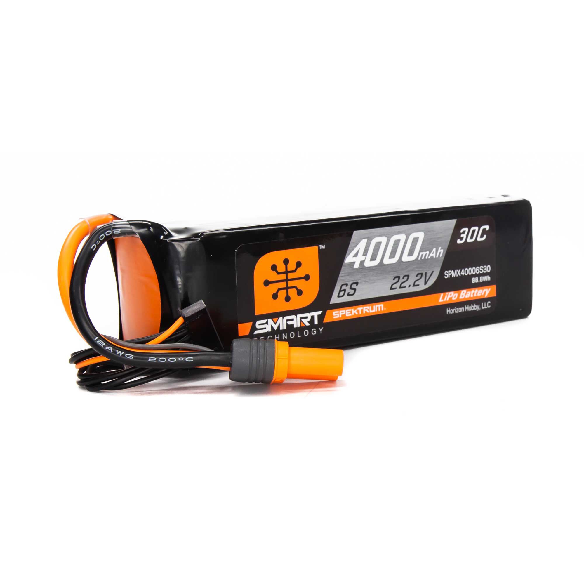 Spektrum Accessories 22.2V 4000mAh 6S 30C Smart LiPo Battery, IC5