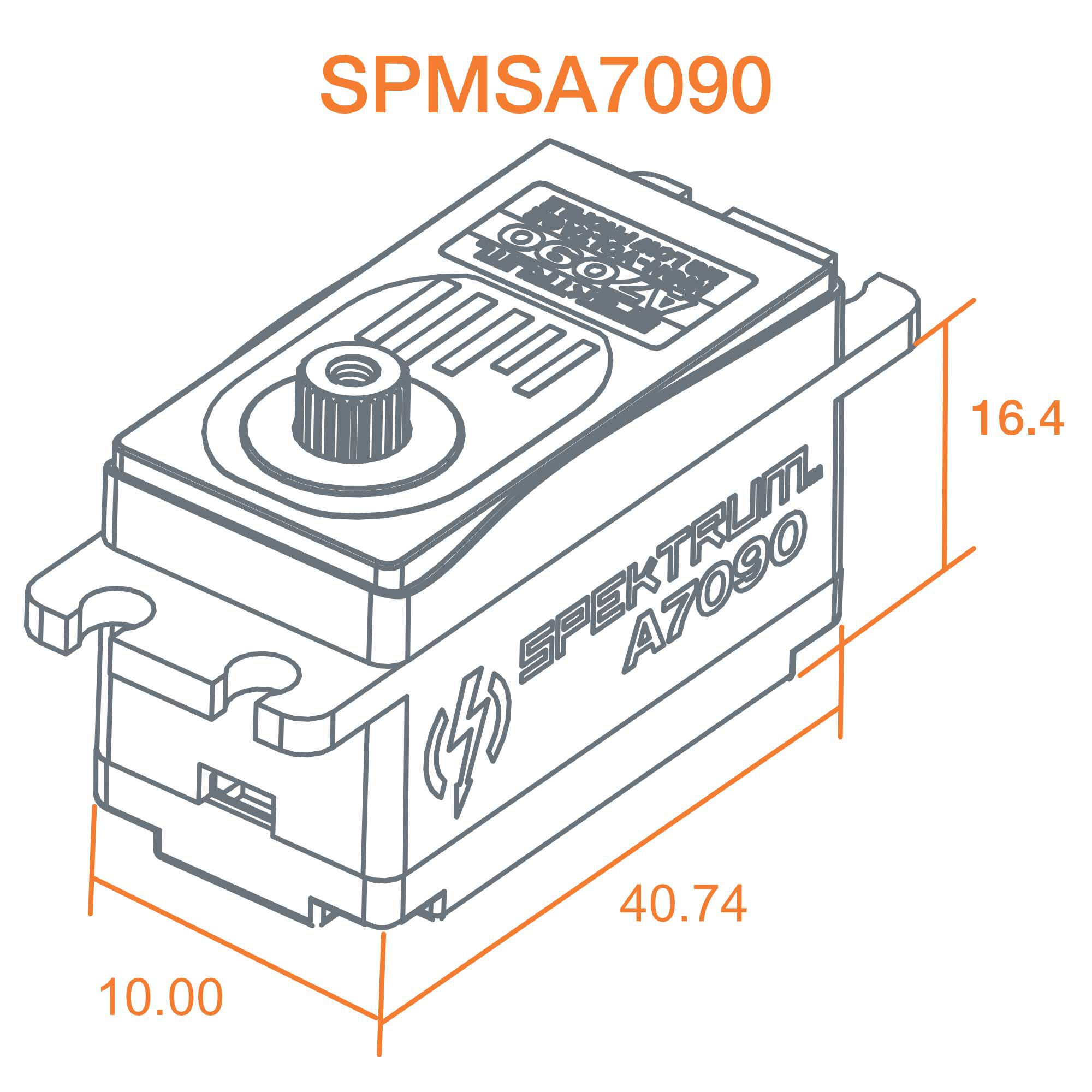 Spektrum A7090 Brushless Low Profile Metal Gear HV Servo