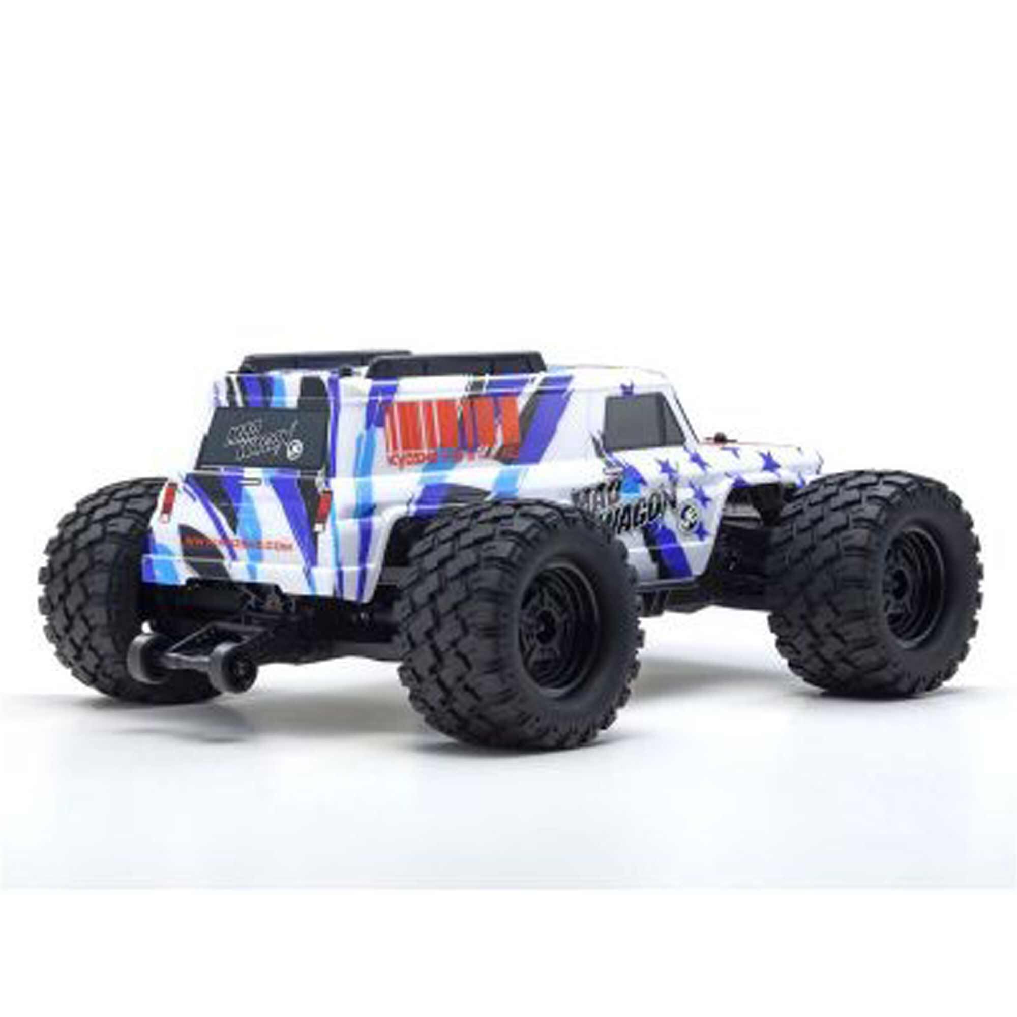 Kyosho 1/10 Mad Wagon VE KB10 4x4 3S Brushless Monster Truck RTR, Blue