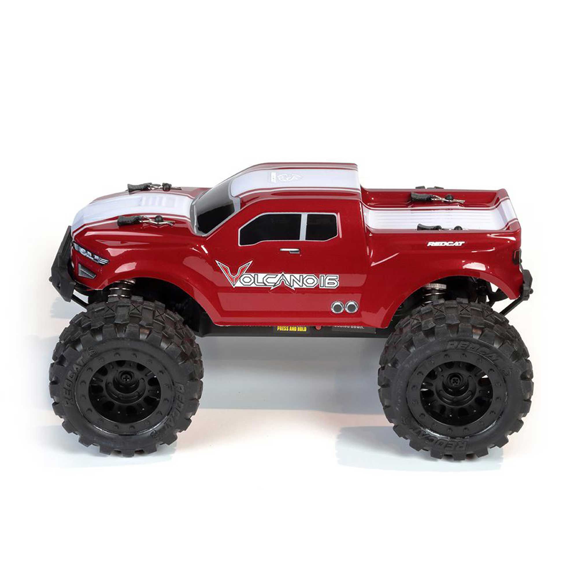 Redcat Racing 1/16 Volcano-16 4WD Monster Truck RTR, Red