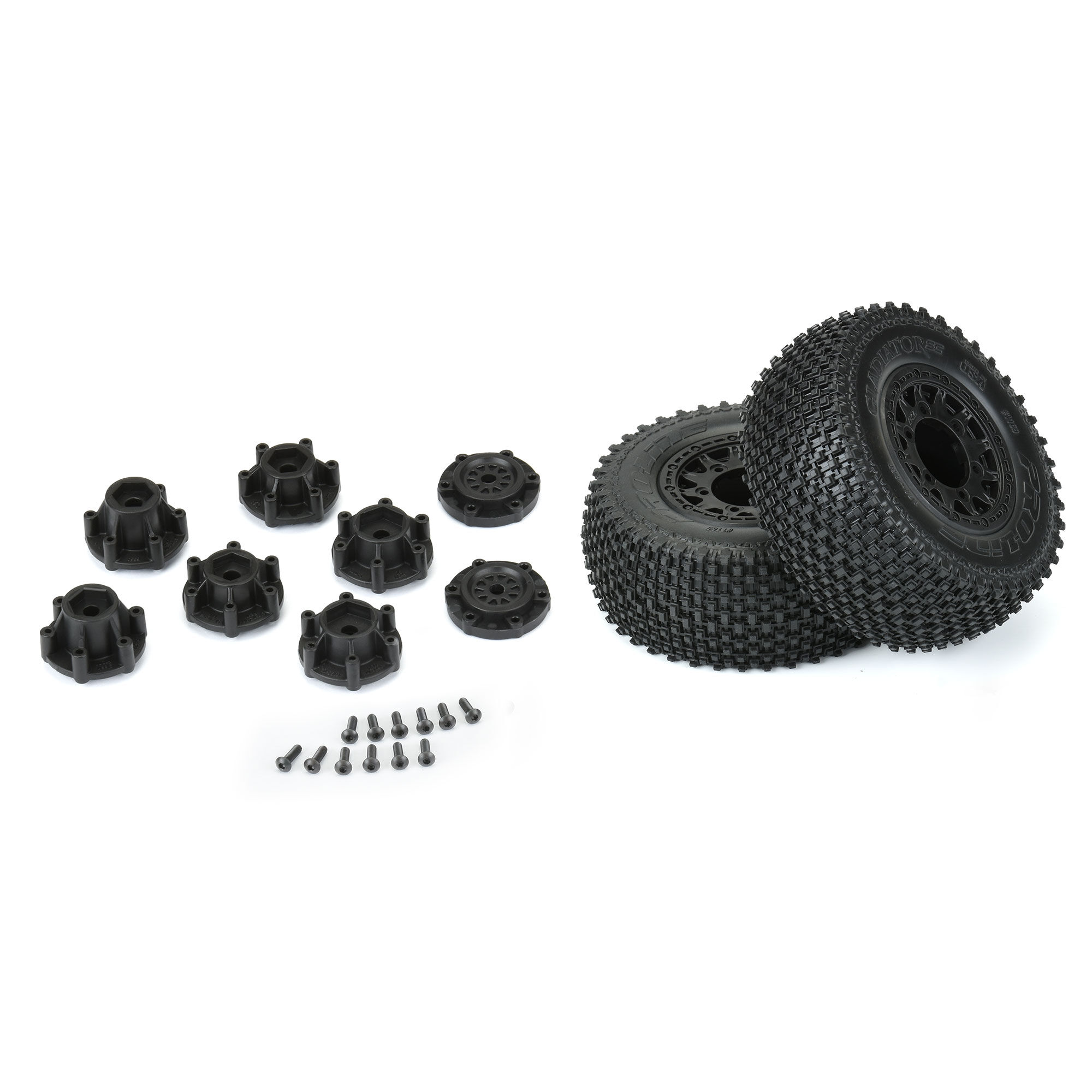 Pro-Line Racing 1/10 Gladiator M2 Front/Rear 2.2"/3.0" SC Mounted 12mm Blk Raid (2)