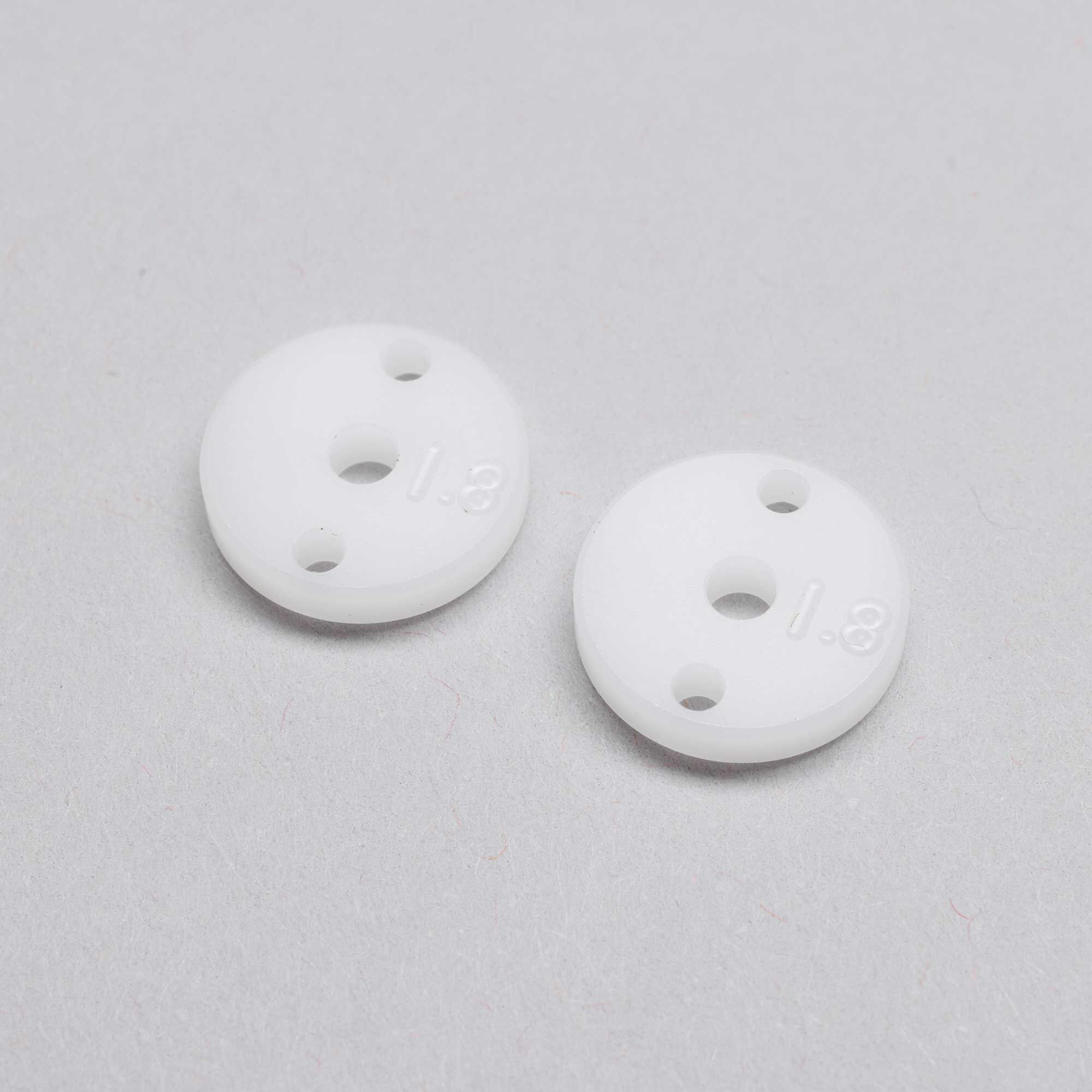 Team Losi Racing Machined Shock Pistons, 2.3mm, 2 x 1.8mm, G3 (2)