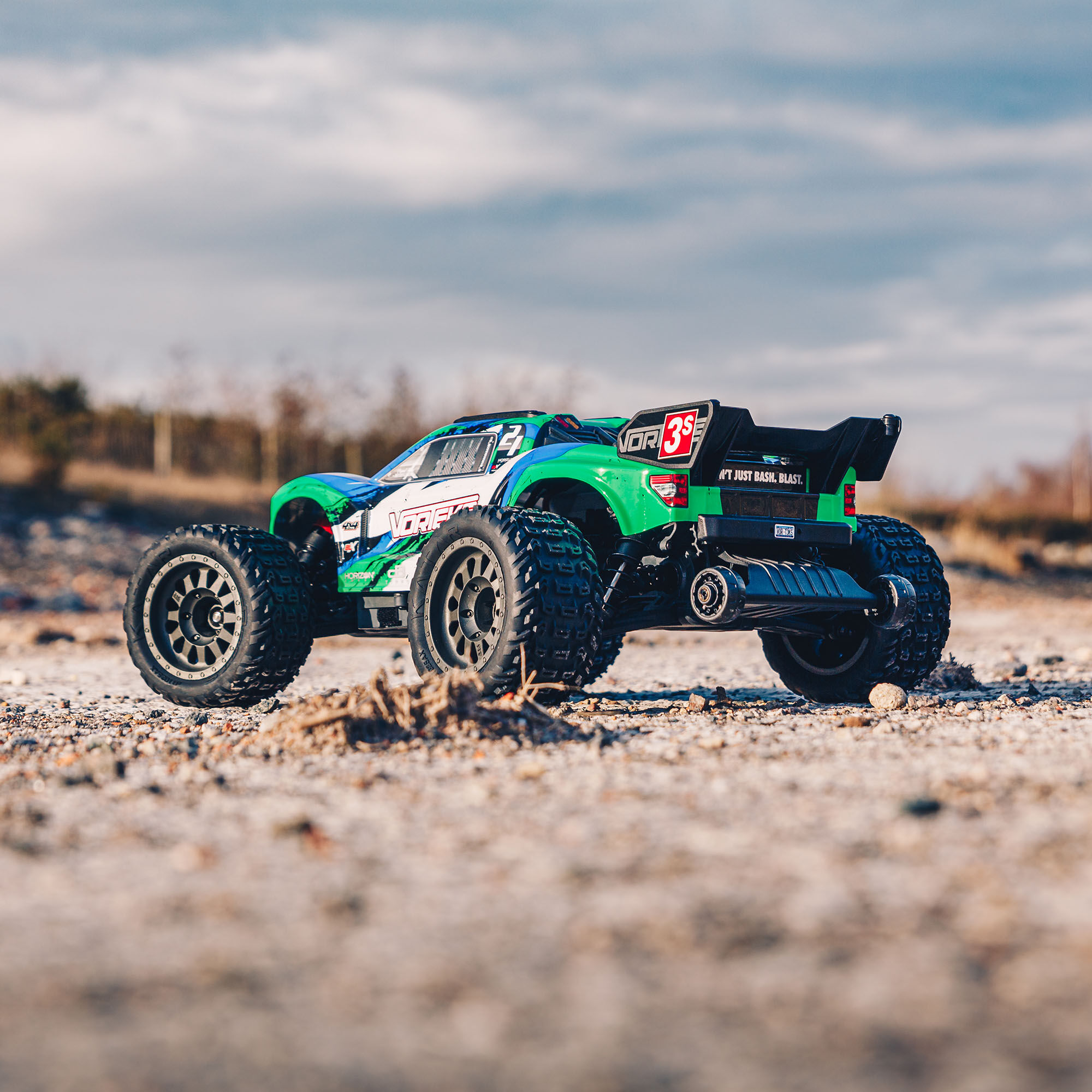 ARRMA 1/10 VORTEKS 3S 4X4 RTR Brushless Stadium Truck, Green