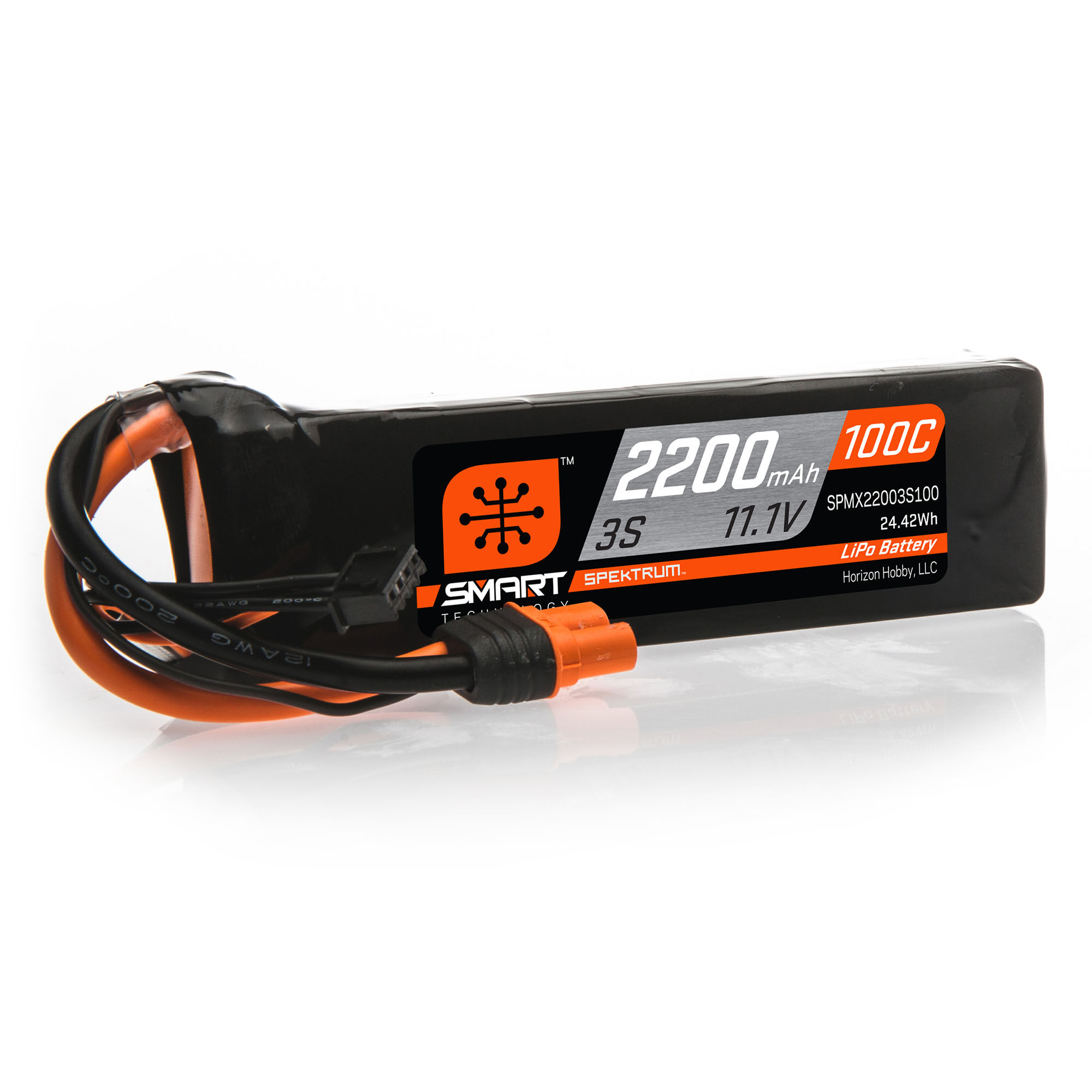 Spektrum Accessories 11.1V 2200mAh 3S 100C Smart LiPo Battery: IC3