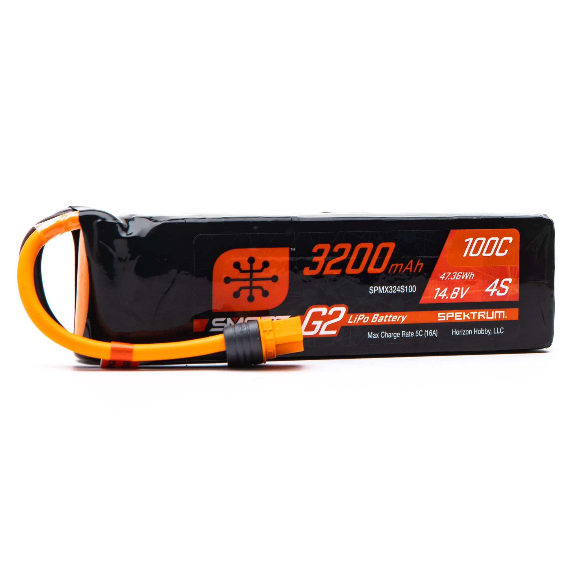 Spektrum Accessories 14.8V 3200mAh 4S 100C Smart G2 LiPo Battery: IC3